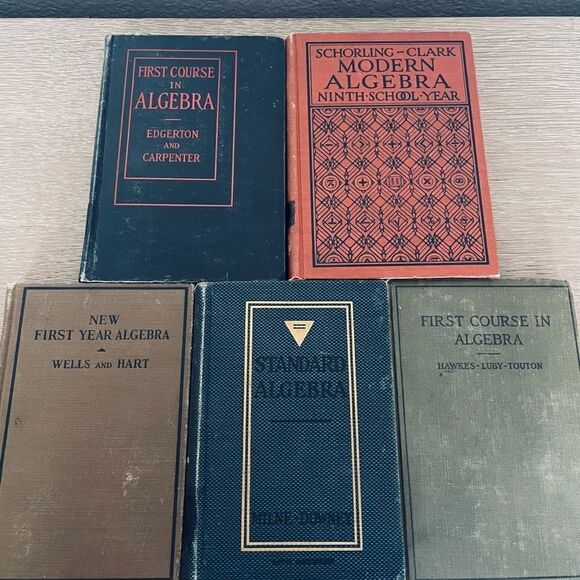 Antique Vintage 1920s Math Algebra Textbooks Lot of 5 - Picture 5 of 15